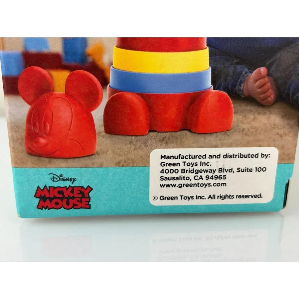 Disney Baby Mickey Mouse Plastic Stacker Toy 6mo+ New, Open Box Green Toys Gift